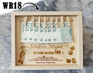 Grawer w ramce na 18 urodziny - ostatnie 800 +  WR18
