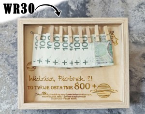 Grawer w ramce na 18 urodziny - ostatnie 800 +  WR30