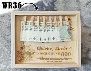 Grawer w ramce na 18 urodziny - ostatnie 800 +  WR36