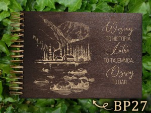 Album z grawerem bejcowany BP27