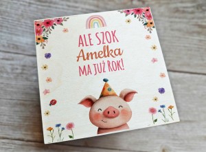 Drewniane  pudełeczko na Roczek - wzór 14
