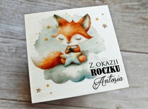 Drewniane  pudełeczko na Roczek - wzór 20