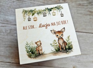 Drewniane  pudełeczko na Roczek - wzór 21