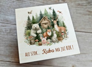 Drewniane  pudełeczko na Roczek - wzór 22
