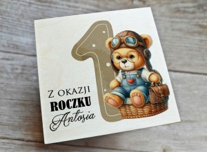 Drewniane  pudełeczko na Roczek - wzór 26