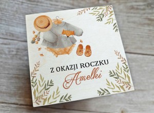 Drewniane  pudełeczko na Roczek - wzór 29