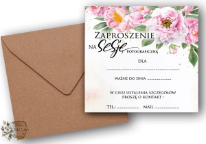 Zaproszenia na sesję fotograficzną, zdjęciową - DUŻO WZORÓW
