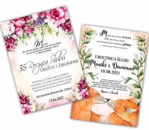 PLAKATY, pamiątka z okazji ROCZNICY ŚLUBU