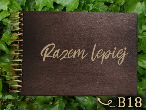 Album z grawerem bejcowany B18