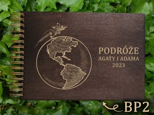 Album z grawerem bejcowany BP2