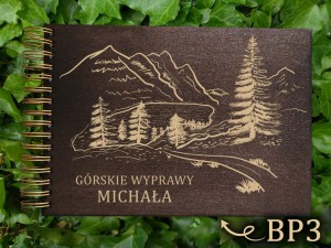 Album z grawerem bejcowany BP3