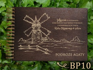 Album z grawerem bejcowany BP10