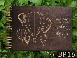 Album z grawerem bejcowany BP16