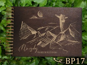 Album z grawerem bejcowany BP17