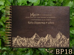 Album z grawerem bejcowany BP18