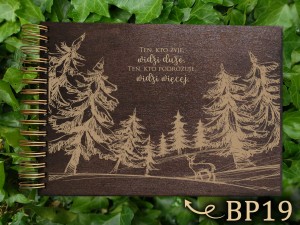Album z grawerem bejcowany BP19