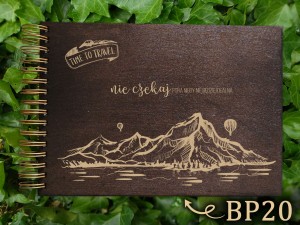 Album z grawerem bejcowany BP20