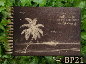 Album z grawerem bejcowany BP21
