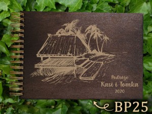 Album z grawerem bejcowany BP25