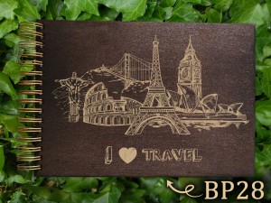 Album z grawerem bejcowany BP28