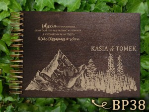 Album z grawerem bejcowany BP38