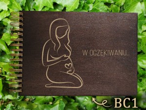 Album z grawerem bejcowany BC1