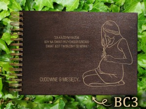 Album z grawerem bejcowany BC3