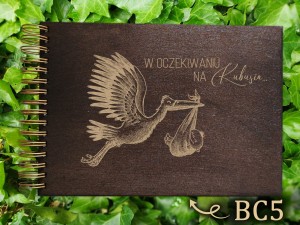 Album z grawerem bejcowany BC5