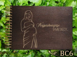 Album z grawerem bejcowany BC6