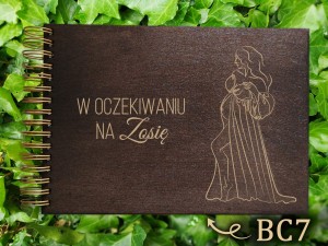 Album z grawerem bejcowany BC7