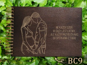 Album z grawerem bejcowany BC9