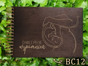Album z grawerem bejcowany BC12