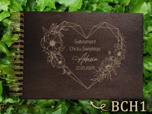 Album z grawerem bejcowany BCH1