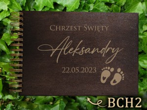 Album z grawerem bejcowany BCH2