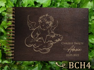 Album z grawerem bejcowany BCH4