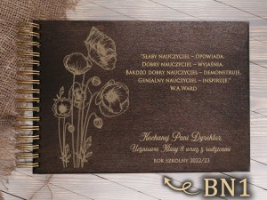 Album z grawerem bejcowany BN1