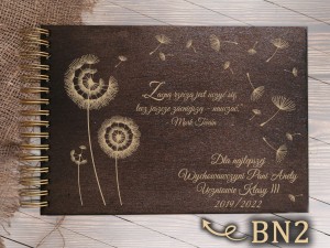 Album z grawerem bejcowany BN2