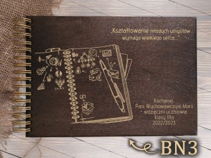 Album z grawerem bejcowany BN3