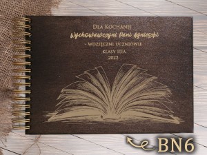 Album z grawerem bejcowany BN6