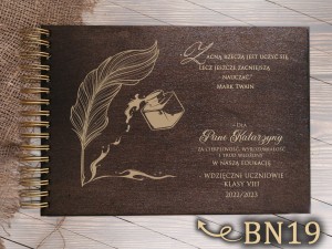 Album z grawerem bejcowany BN19