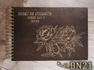 Album z grawerem bejcowany BN21