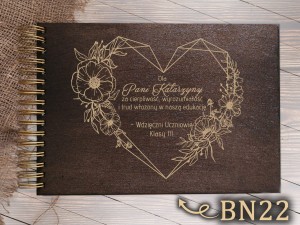 Album z grawerem bejcowany BN22