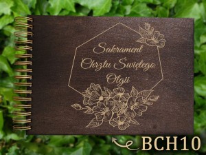 Album z grawerem bejcowany BCH10