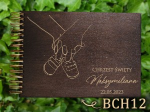 Album z grawerem bejcowany BCH12