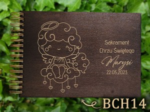 Album z grawerem bejcowany BCH14