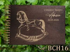 Album z grawerem bejcowany BCH16