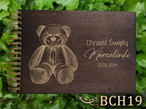 Album z grawerem bejcowany BCH19