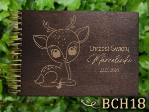 Album z grawerem bejcowany BCH18
