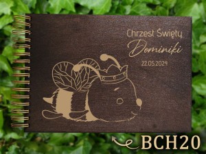 Album z grawerem bejcowany BCH20