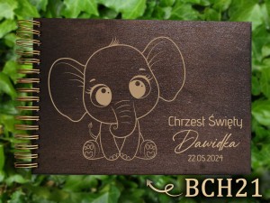 Album z grawerem bejcowany BCH21